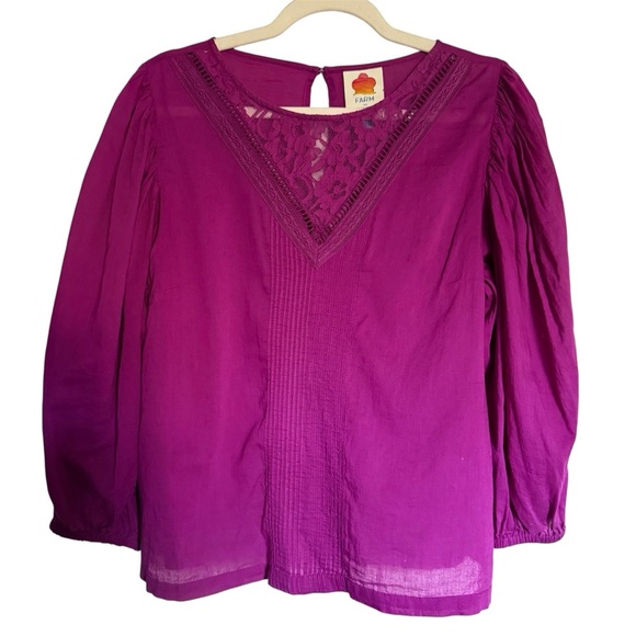 Anthropologie Farm Rio Kelsie Blouse Top Size Small Boho - Picture 2 of 14